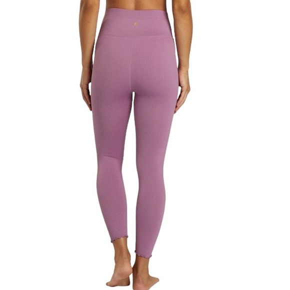 Spiritual Gangster Love Sculpt 7/8 Ruffle Legging Ribbed Amethyst Size XS Small - Picture 3 of 9